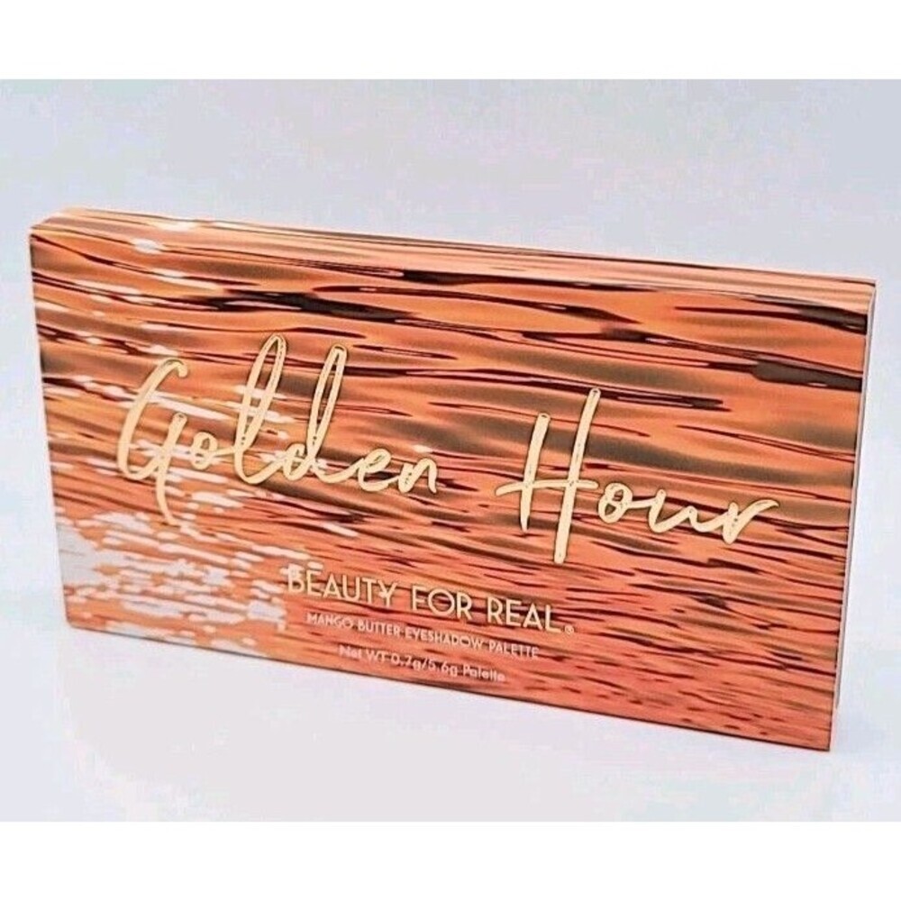 BEAUTY FOR REAL Golden Hour Mango Butter Eyeshadow Palette 8 Shades Full SZ 5.6g